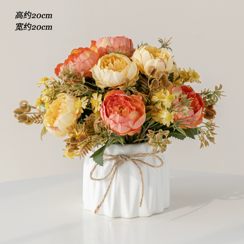 Nordic simulation flower decorative flower decorative flower room fake flowers fake flower plastic flower dining table flower bionic bionic flower bleaching flowers
