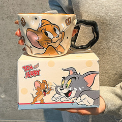猫とネズミマグカップオフィス大耳セラミックカップ誕生日プレゼント家庭用コップ朝食コーヒーカップ