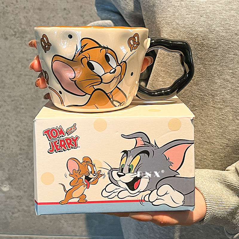 Cat and Mouse Mug Office Big Ears Ceramic Cup Birthday Gift Home Water Cup Breakfast Coffee Cup