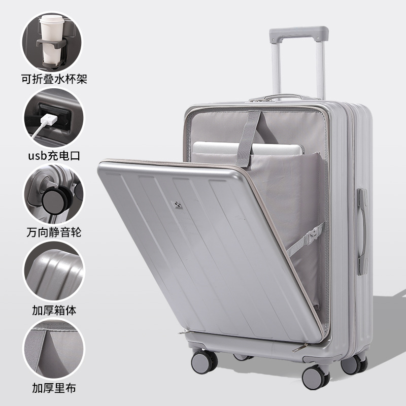 [Fábrica cuidadosamente seleccionada] Maleta para estudiantes que abren una maleta portátil con ruedas universales silenciosas maleta con contraseña maleta