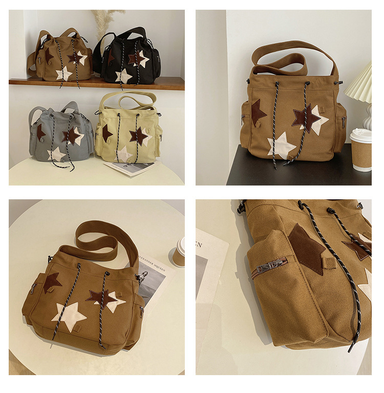 Women's Shoulder Bag Simple Stylish Large Capacity Canvas Crossbody_voghion.com