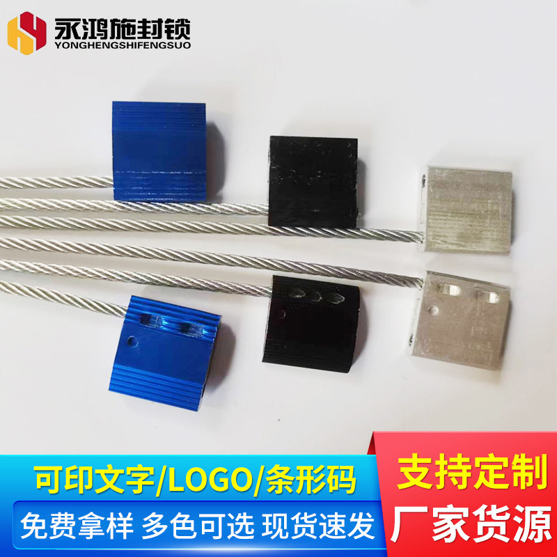 钢丝施封锁一次性钢丝铅封水电表集装箱油罐车封签抽紧式钢丝封条