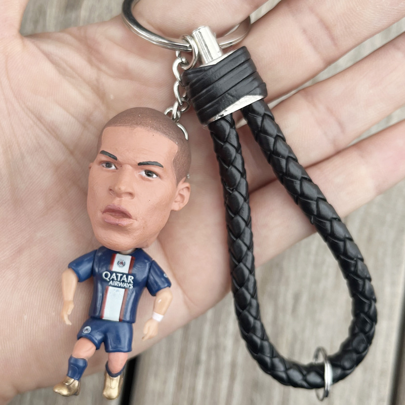 Football Gift Rodrigo Bellingham Mesia Malmbappe Salah Puppet Fans Keychain