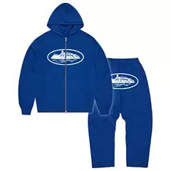 Corteiz Alcatraz Men's and Women's Tracksuit New American High Street Casual Trendy Zip-Up Top and Sweatpants