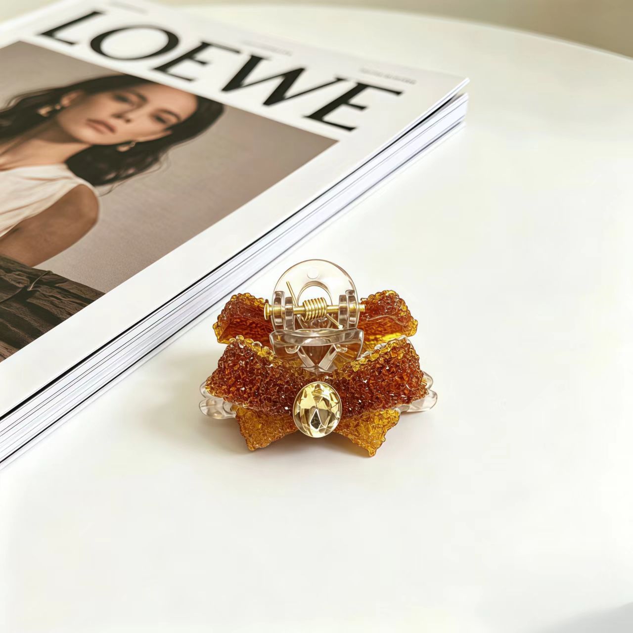 90#【라이트 커피】작은 나비【4.5cm】