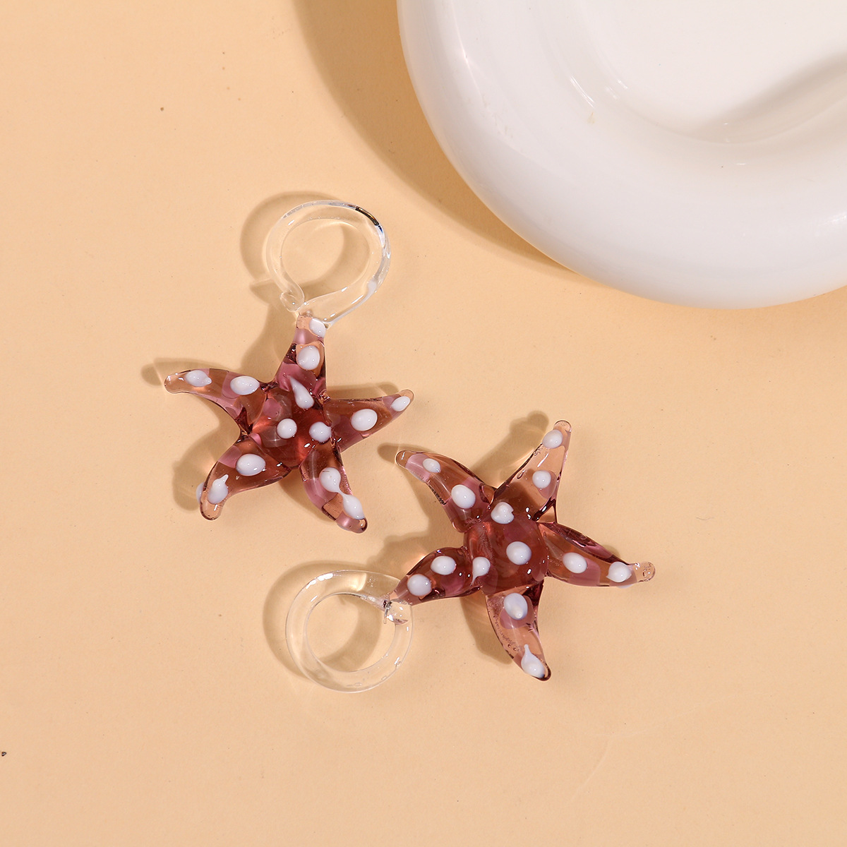 12g Weight Pendant Jewelry Making Type 35*30mm Jewelry Making Size DIY Jewelry Accessories Classification 1 Piece Quantity Glass Material Starfish Pattern IG Style Style 1 Piece 35*30mm Glass Starfish DIY Jewelry Accessories Pendant 9