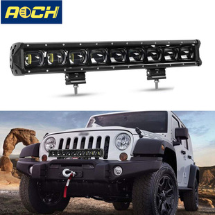 Popular 6D large single row strip light car front bumper high power spotlight suitable for off-road vehicle modification strong light