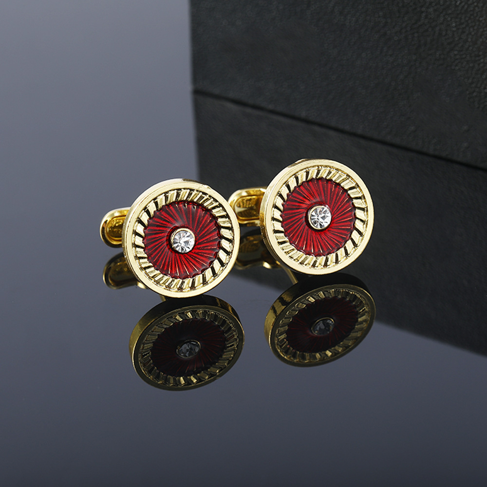 Gemelli vintage in cristallo zircone per camicie da uomo_voghion.com