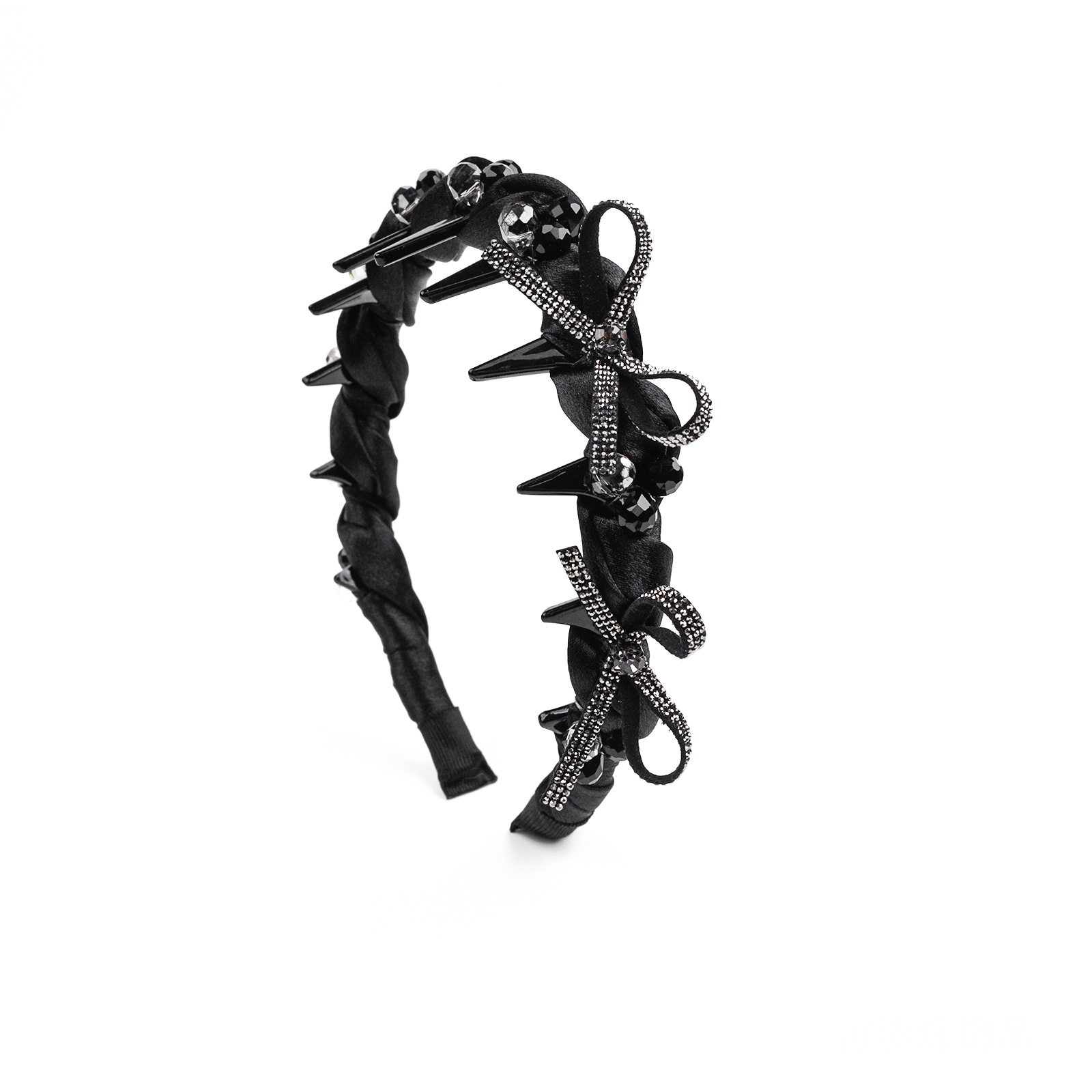 Black - wrap bow headband