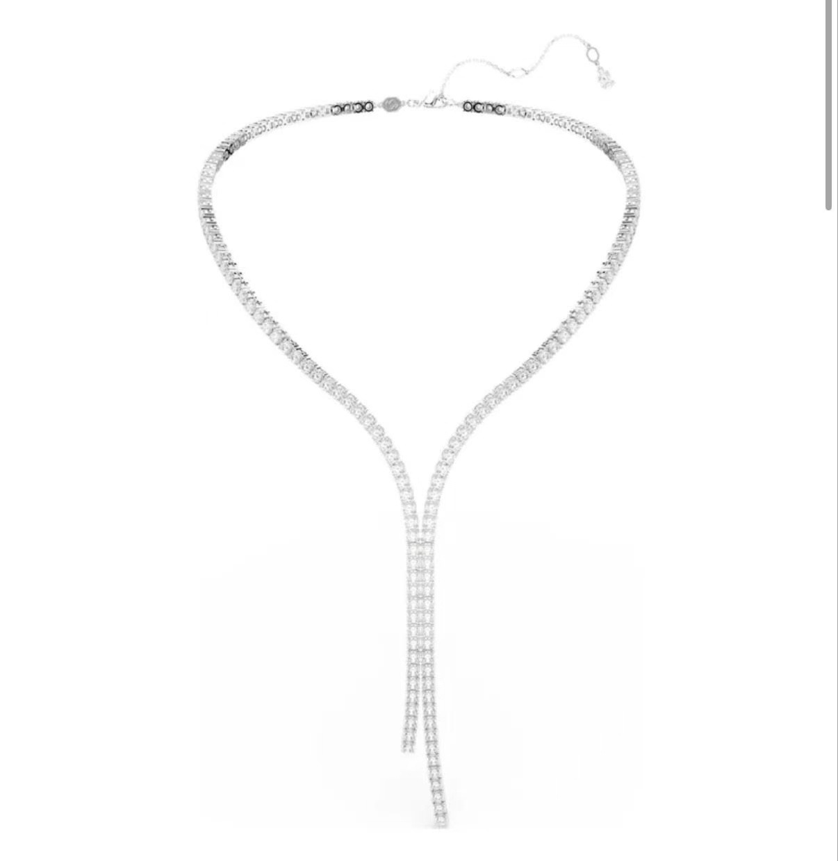 Swarovski Millenia Necklace Rhodium Plated Crystal White