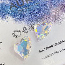 【品质单孔】镀奥地利彩水晶元素歪心6261DIY首饰挂坠单孔配件