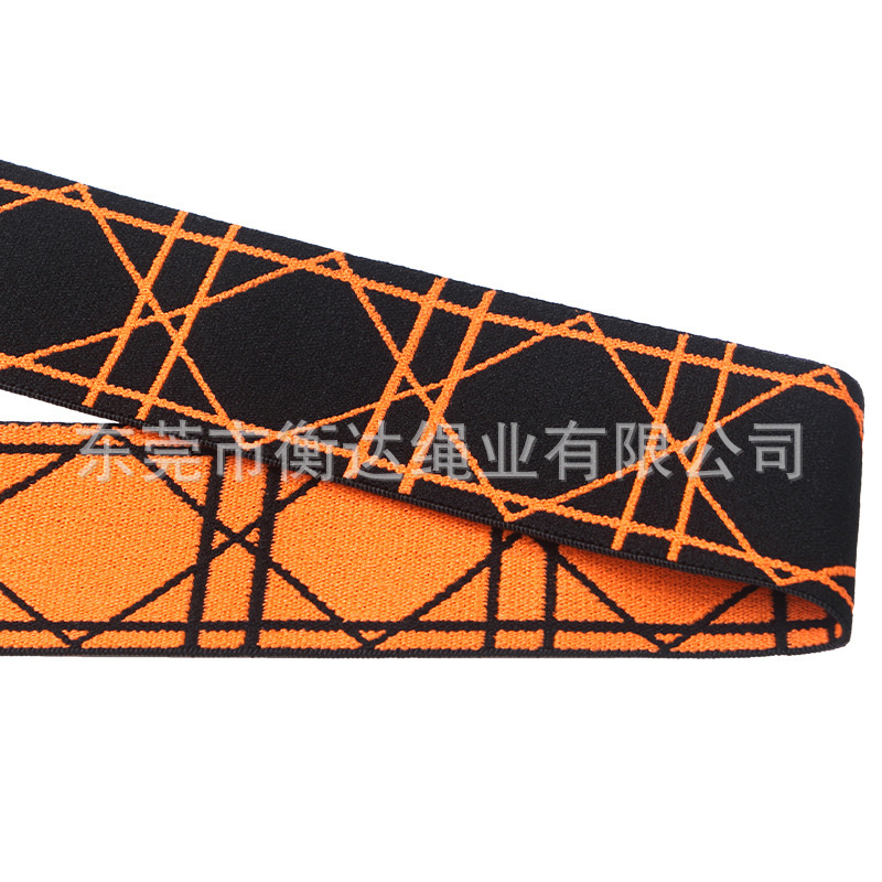 Inventario de 4cm cuadrado de color computadora jacquard elástico poliéster letras inglesas pantalones interiores cintura elástica