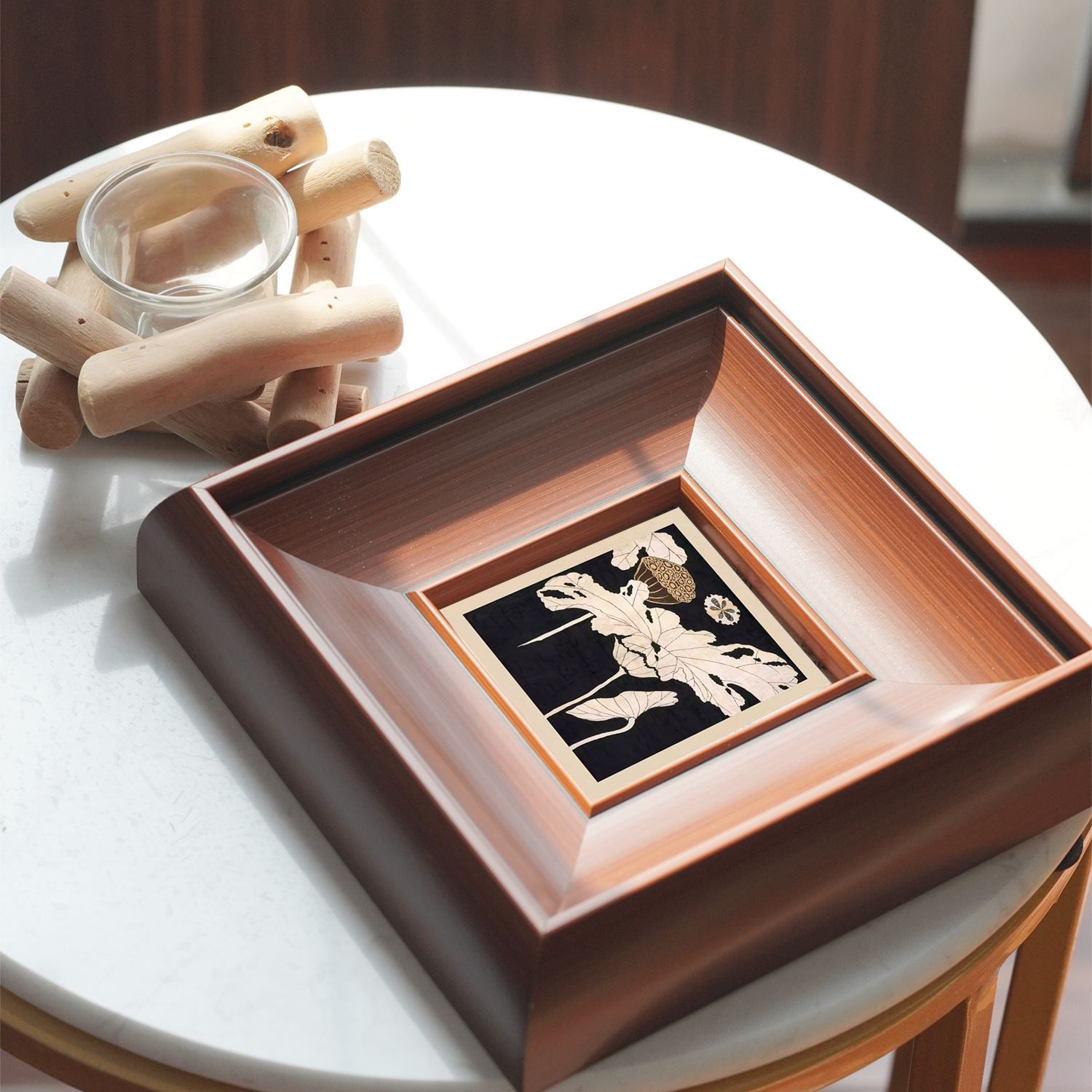 Retro Brown Resin Foaming Photo Frame 678 Small Size Desktop Ornaments Internet Celebrity Decorative Picture Frame Manufacturer Wholesale