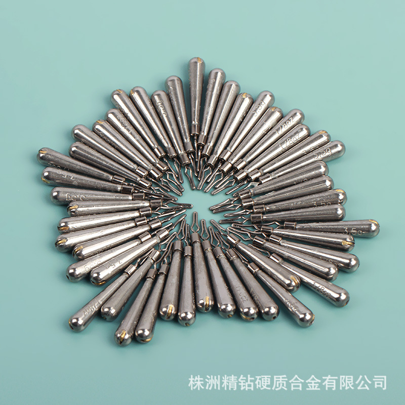 红色倒吊长条 路亚自由钓组鱼坠 钨鱼坠现货