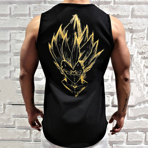 Summer fitness vest men's muscle tight Wukong clothes iron waistcoat I-shaped training clothes sports sleeveless T-shirt