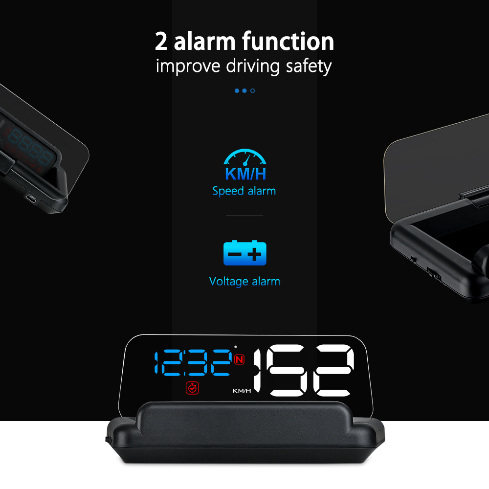 Hud Head-Up Display High-Definition Gps Speedometer Projection Car-Mounted Hud Speedometer Kmh/Mph Cross-Border Exclusive Supply