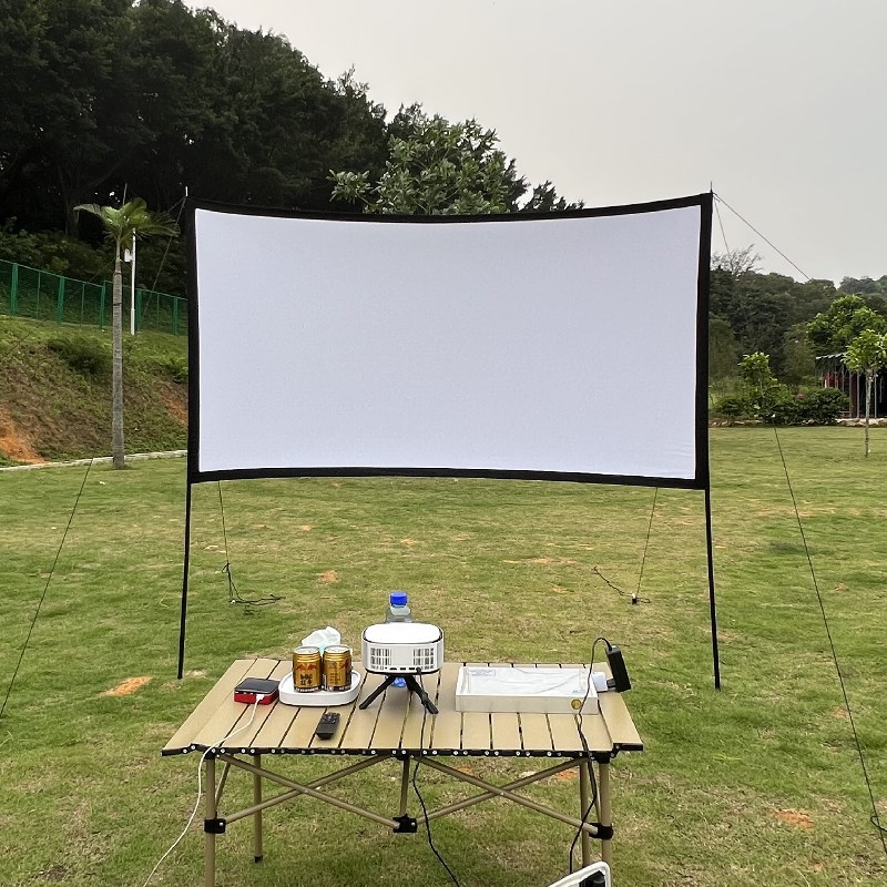 户外露营支架投影仪幕布天幕杆投影幕老式露天电影便携式可折叠