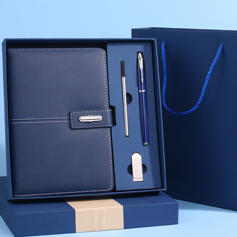 Caja de regalo de notebook A5 de negocios logotipo personalizado de alto nivel Lincoln botón de cuaderno de notas subcuaderno de eventos regalos image 4