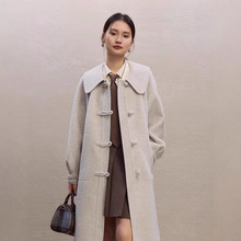 小个子学院风呢子大衣女中长款2025冬装新款娃娃领气质毛呢外套潮