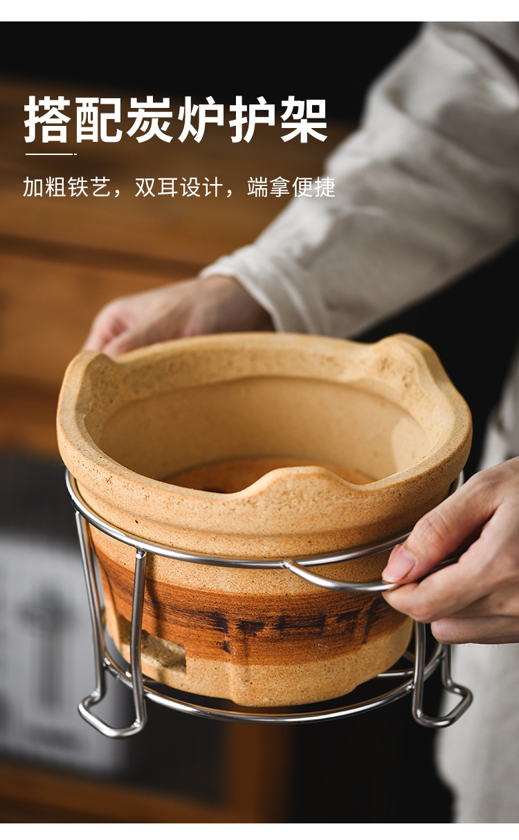 围炉煮茶陶土炭炉日式户外老式打边炉火锅家用围炉红泥酒精烧烤炉 pic 8