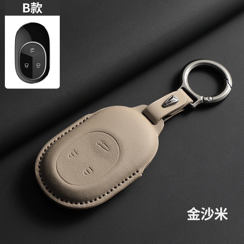 스타일 B - 원래 자동차와 동일한 색상(진샤미) + 고급 원형 버클