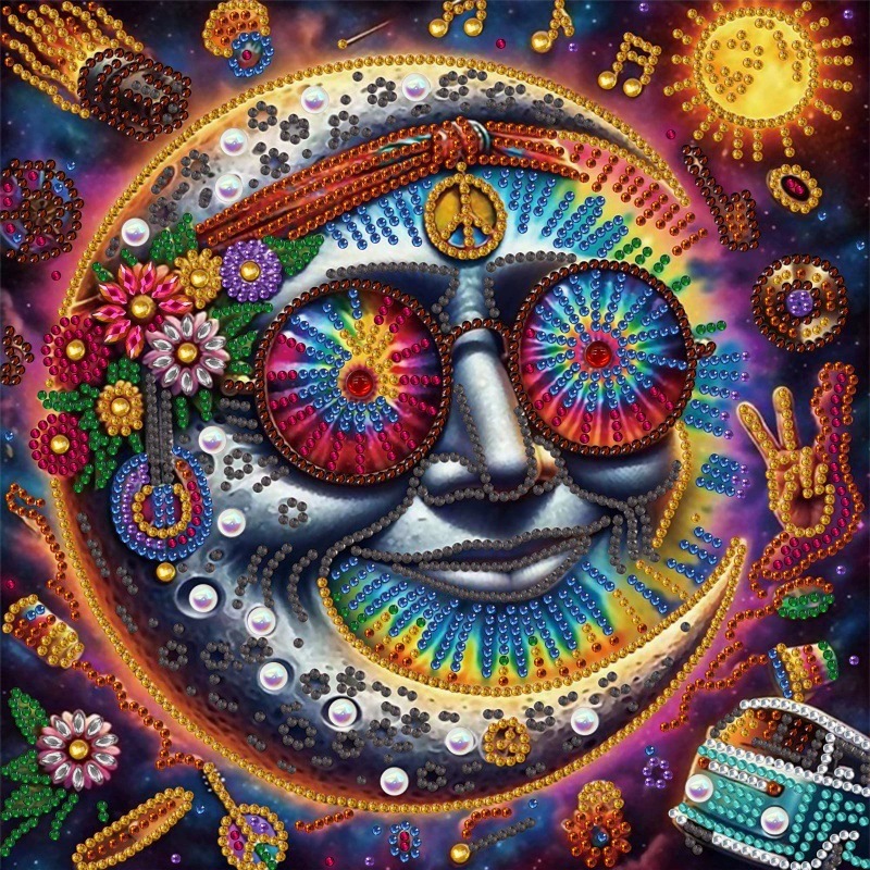 Pintura de Diamantes 5D con Forma Irregular de Princesa de Fantasía, Pintura de Diamantes DIY, Pintura de Diamantes con Puntos de Cristal, 30×30