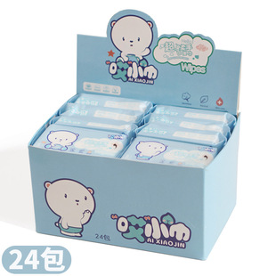 Trendy Store Wet Wipes Ultra-Mini Portable Removable Student Baby Hand and Mouth Cleaning Pure Water Wipes Small Bag Portable