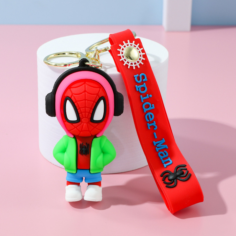 2025 アベンジャーズスパイダーマンキーホルダーキャプテンアメリカ車のキーペンダントマーベルキーホルダー卸売|undefined