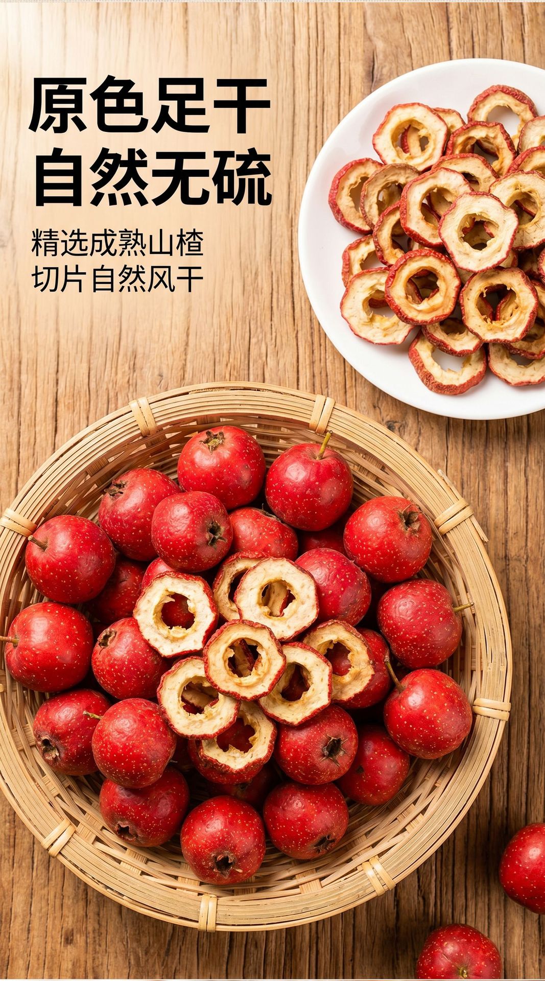 Dried Hawthorn Slices Shan Zha 山楂 Pitted Option 500g Herbal Tea and Culinary Ingredient specifications