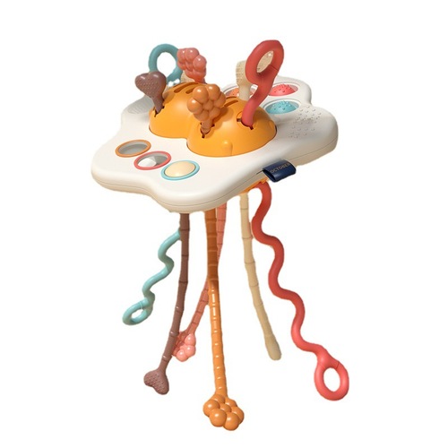 Cross-border baby flying saucer early education baby pumping toys newborn toddlers grab the ball and chew the toy