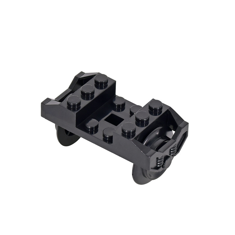 Bloques de construcción de tren de la ciudad Tren de la vía recta carril curvo carril Tenedor carril suave piezas de montaje Juguetes