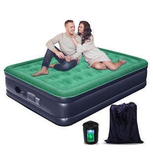 Queen Large Inflatable Mattress with Built-In Rechargeable Air Pump 18inch Height Double Air Bed for Home and Outdoor Use
