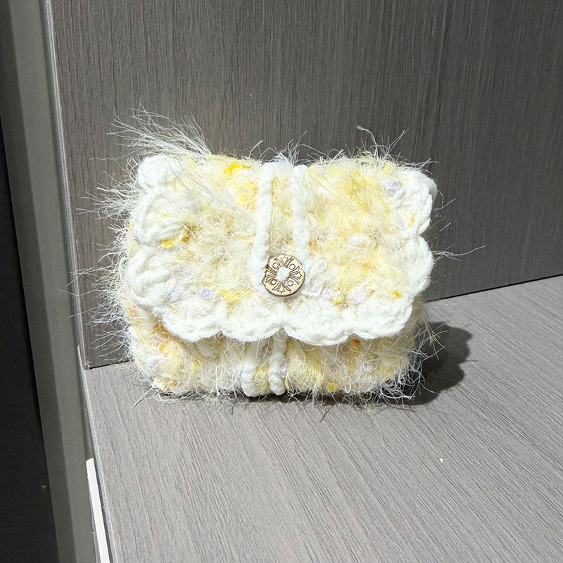 Mini Monedero de Cordón Tejido de Algodón para Uso Diario