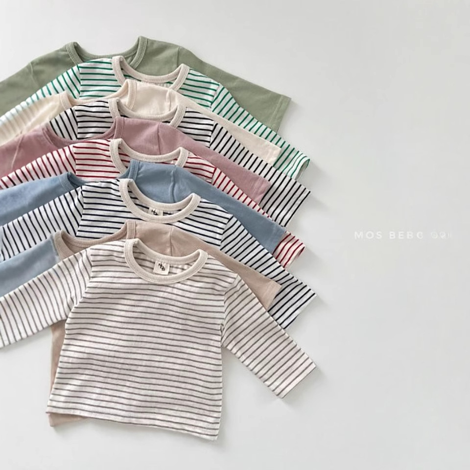 【Liquidación】Camiseta Interior para Niñas, Camiseta Interior con Ribete para Bebés, Camiseta de Manga Larga para Bebés, Ropa de Primavera