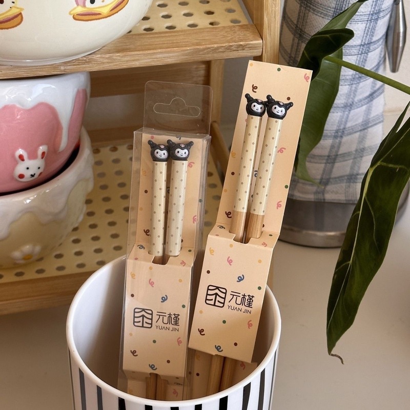 ギフトボックス〜インスタ风クリーム立体くまちゃん可爱い大人子供家庭用食器楠木箸プレゼント|undefined