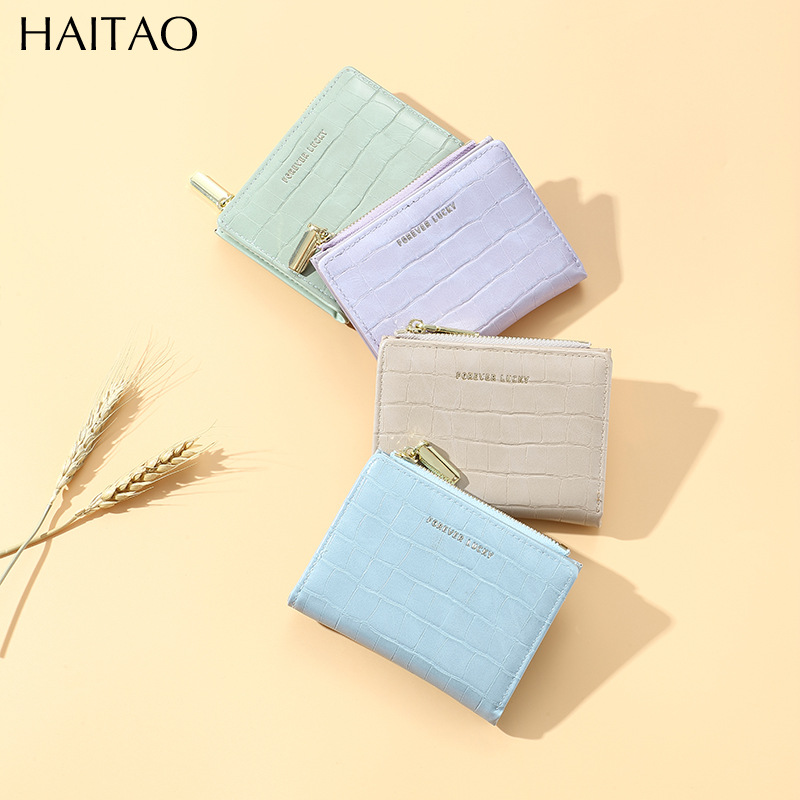 Nueva cartera de las mujeres corto simple titular de la tarjeta de verano cartera transfronteriza Comercio exterior cremallera monedero al por mayor