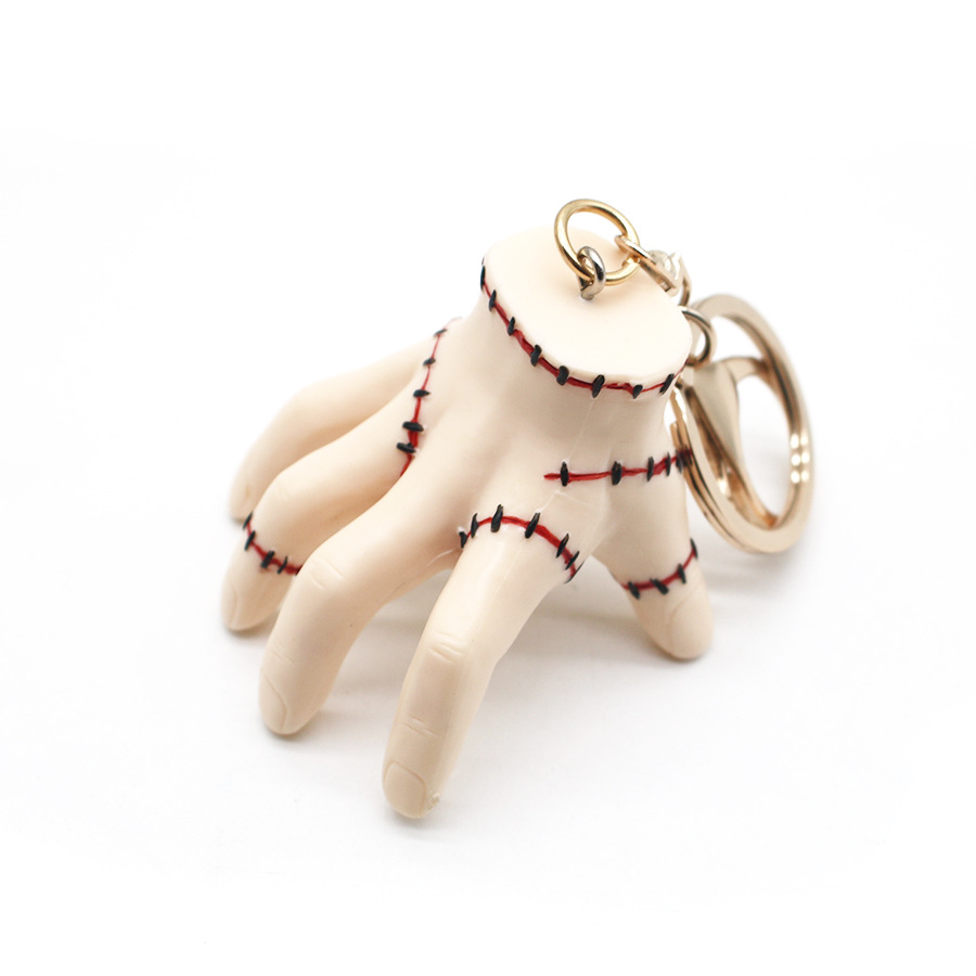 Plastic Material Hand Pattern Retro Streetwear Hand Plastic Unisex Bag Pendant Keychain