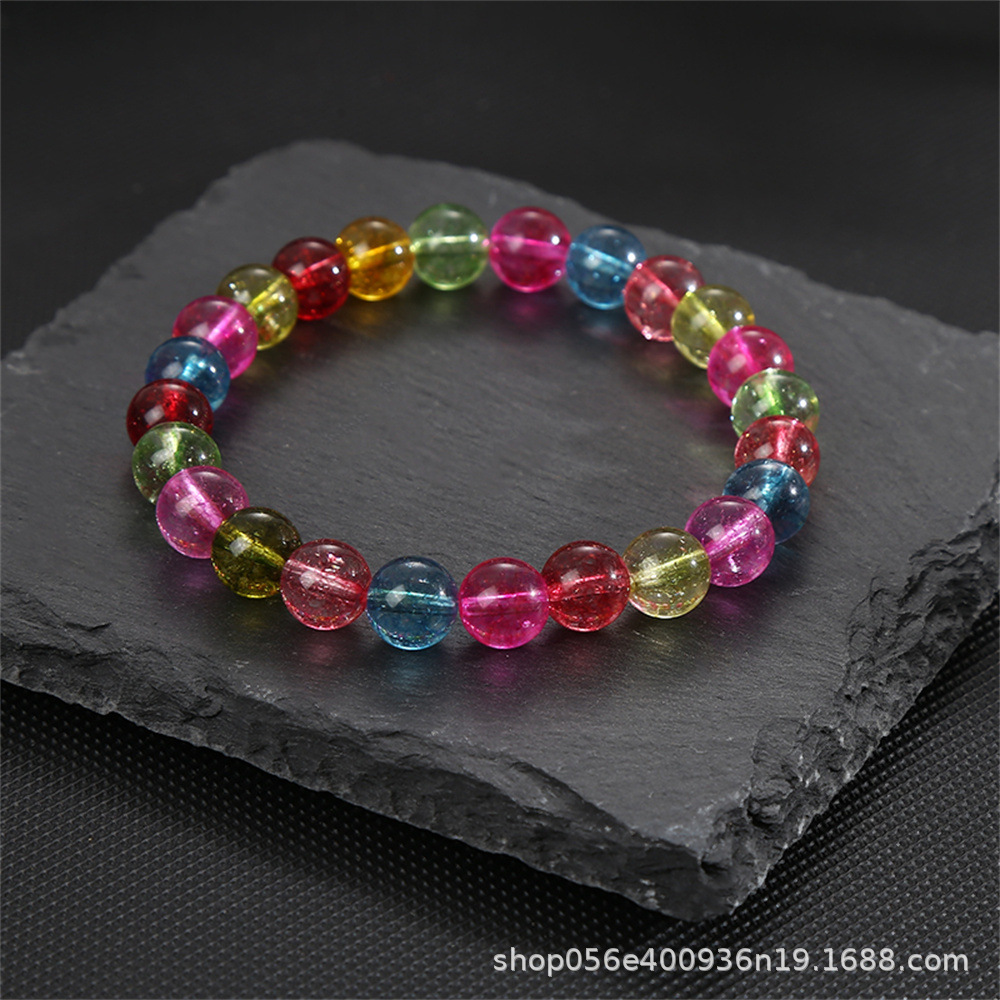 Moda simple 8mm pulsera de piedra de ágata natural alta sensación de mano de cristal cuentas pulsera comercio exterior al por mayor damas