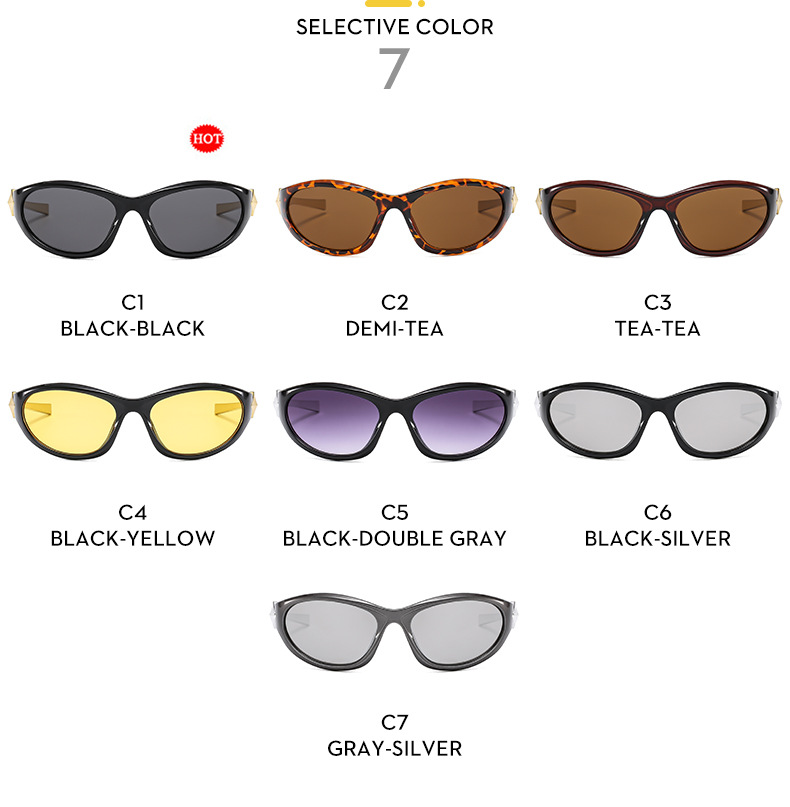 45g Weight Full Frame Glasses Structure Sunglasses Classification PC, UV400 Protection Lens Material Special-Shaped Mirror Glasses Style Outdoor, Travel Occasion Geometric Pattern Unisex Gender Streetwear Style Streetwear Geometric PC UV400 Protection Special-Shaped Mirror Full Frame Men's Sunglasses 6