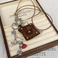 中古风百搭小众设计感中古长款项链毛衣链包挂链多功能挂链