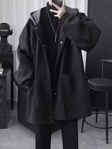 Urban Style Autumn/Winter Men's Cool & Trendy Casual Jacket & Coat Set for Men - High-End Simple Color Fashionable Outfit