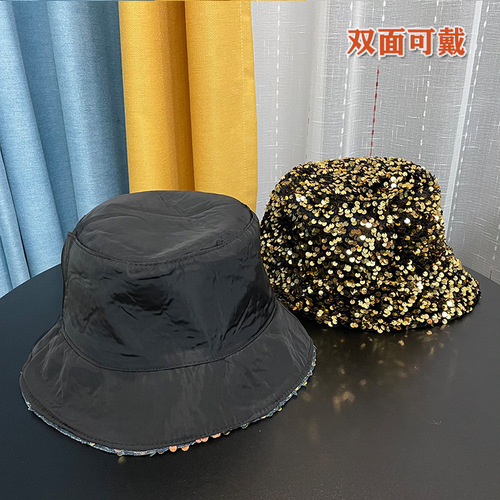 women girls sequined jazz dance hats for female rapper gogo dancers sequins glittering hat shows leap di hats