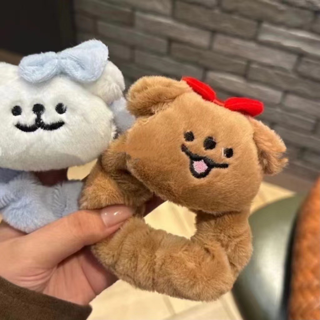 브라운 라인 강아지 머리끈