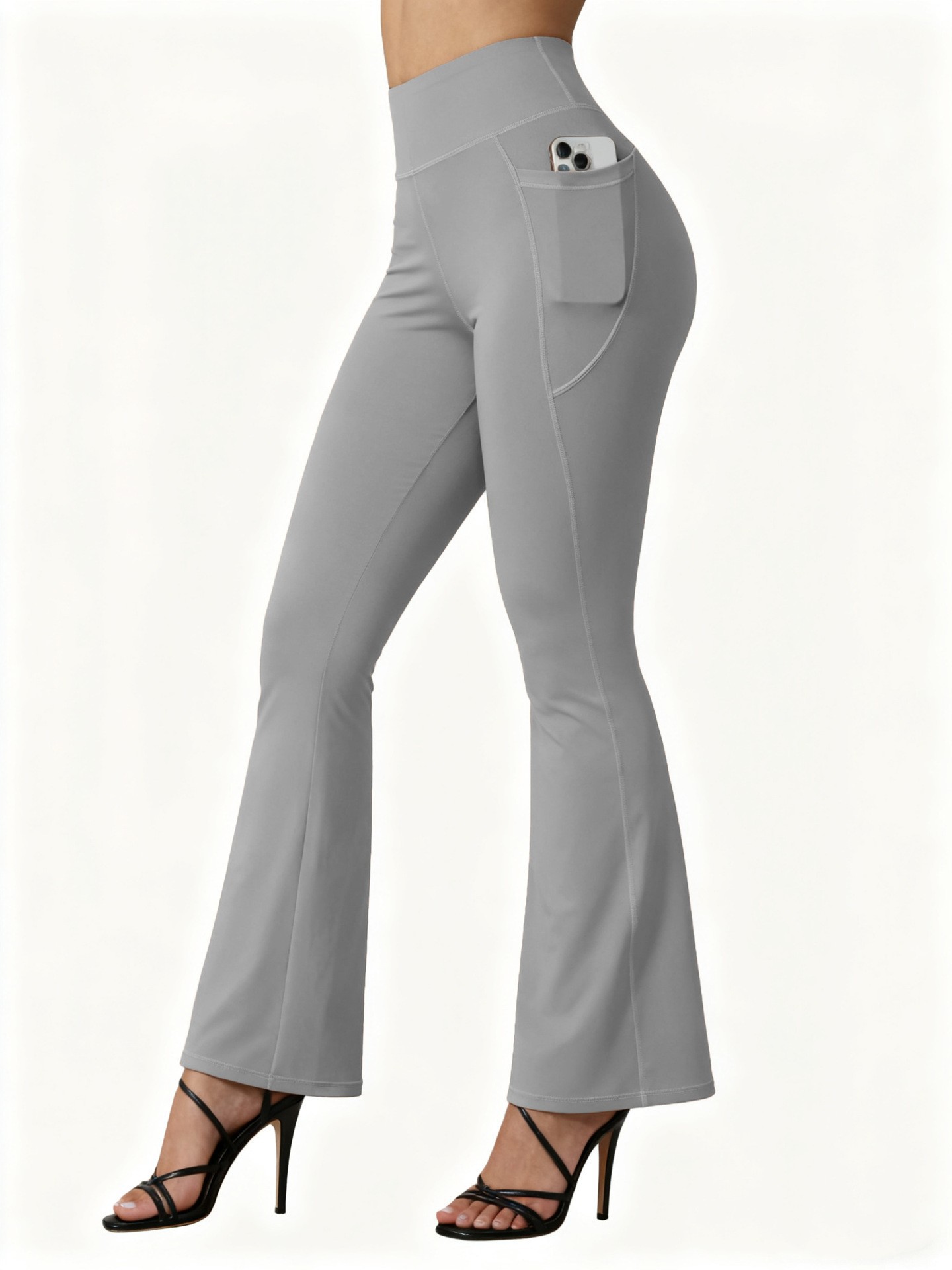 Amazon explotó Europa y América de cintura alta pantalones de pantalonado de cintura alta micropantalones de bolsillo pantalones de carreras de mujer gran tamaño de fábrica directa