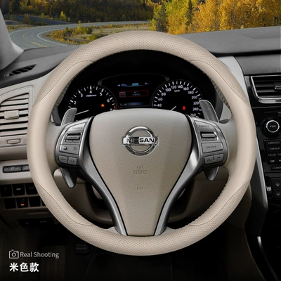 Nissan Qashqai 14 Generation Classic | Steering wheel cover - round-type-black-rice-other