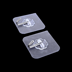 免打孔無痕不鏽鋼掛鈎 強力掛鈎透明粘鈎 粘貼不鏽鋼毛巾小掛勾