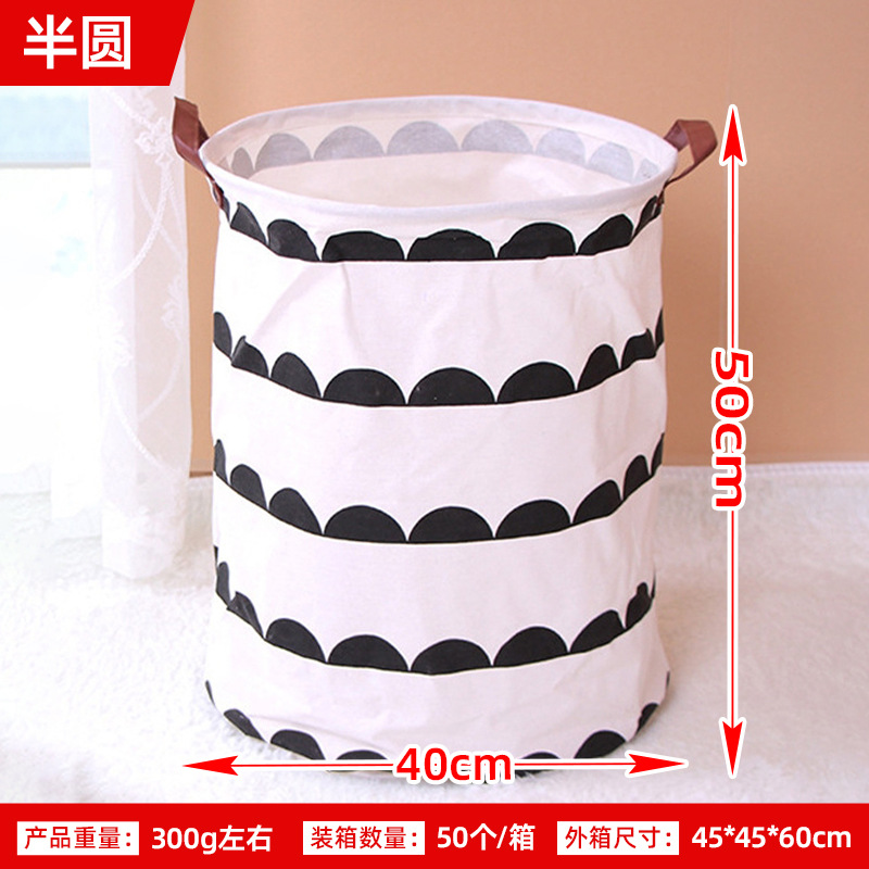 Posta gratuita casera gran cartón plegable tela algodón y lino juguetes caseros almacenamiento barril