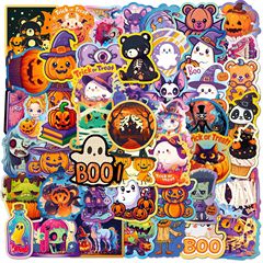 50枚ハロウィーン日落書きシールカボチャコウモリ城暗黒かわいい鬼漫画シールdiyスーツケース