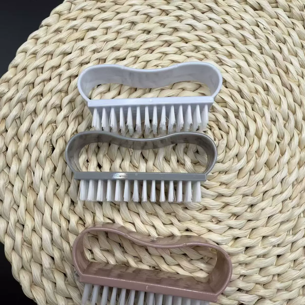 连柄指甲刷美甲清洁刷粉尘刷指甲刷