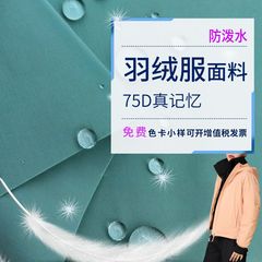 75D真記憶ダウンジャケット生地T8加撚無熱抗シワ防水秋冬屋外服綿服生地